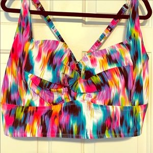 Torrid colorful swim top size 3